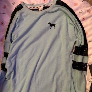 Victoria’s Secret pink blue long shirt small